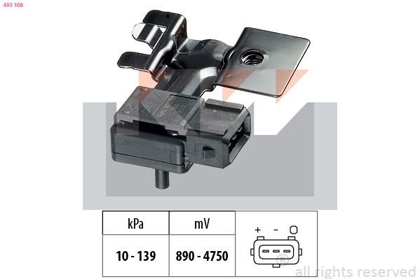 KW Air Pressure Sensor, height adaptation Article number: 493 108 cheaply