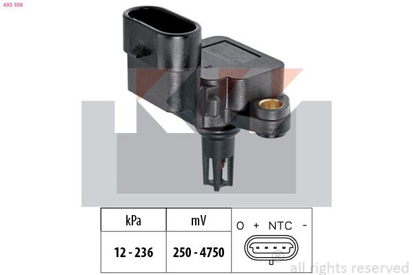 KW Air Pressure Sensor, height adaptation Article number: 493 109 cheaply