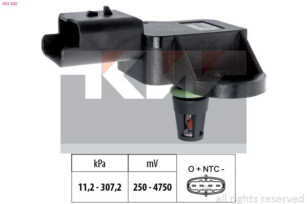 KW Pressure Sensor, brake booster Article number: 493 217 cheaply