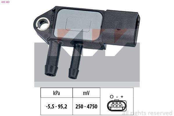 KW Pressure Sensor, brake booster Article number: 493 263 cheaply