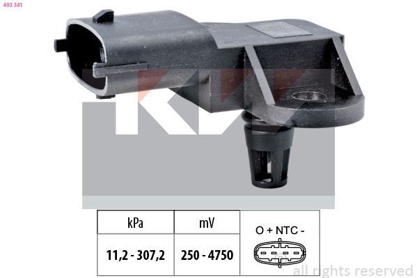 KW Lufttrykssensor Varenummer: 493 341 billige