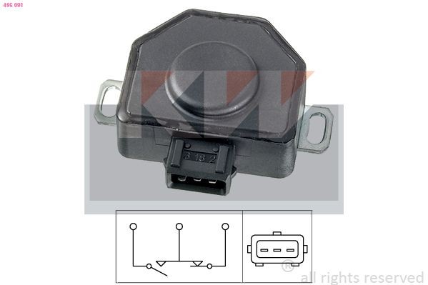 KW Sensor, throttle position Article number: 495 091 cheaply