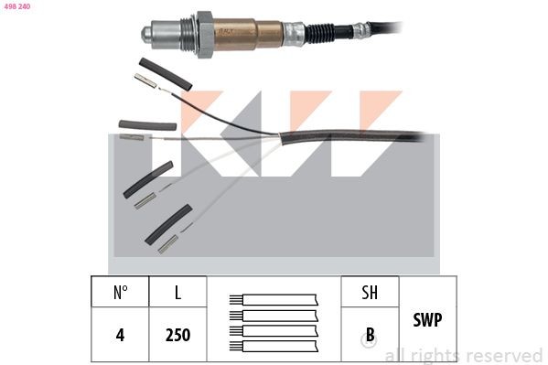 KW Lambda sensor Article number: 498 240 cheaply