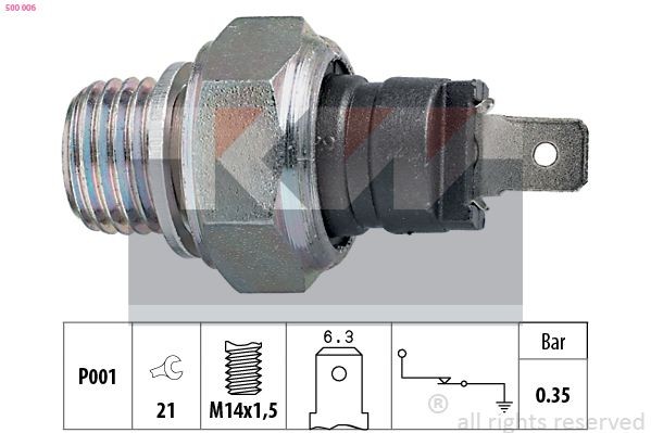 KW Oil Pressure Switch Article number: 500 006 cheaply