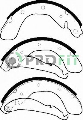 PROFIT Brake Shoe Set Article number: 5001-0334 cheaply