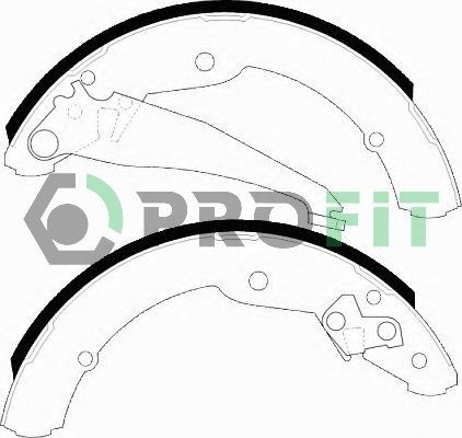 PROFIT Brake Shoe Set Article number: 5001-0549 cheaply