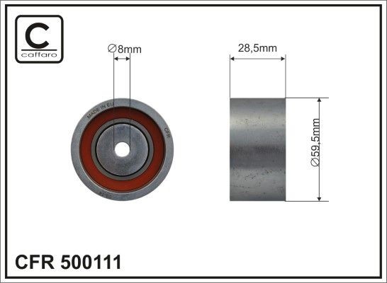 CAFFARO Timing belt deflection pulley Article number: 500111 cheaply