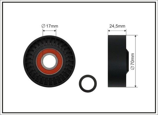 CAFFARO Tensioner pulley Article number: 500234 cheaply
