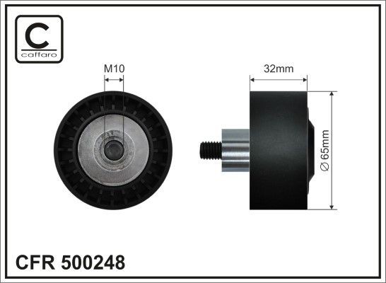 CAFFARO Deflection / Guide Pulley, v-ribbed belt Article number: 500248 cheaply