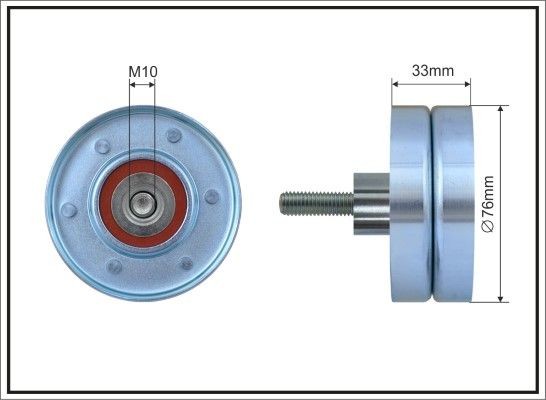 CAFFARO Deflection / Guide Pulley, v-ribbed belt Article number: 500286 cheaply