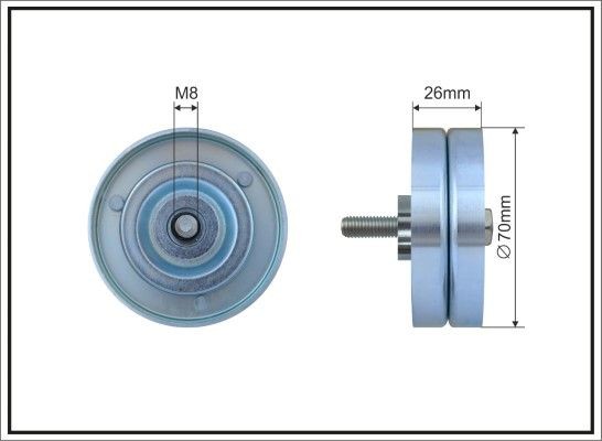 CAFFARO Deflection / Guide Pulley, v-ribbed belt Article number: 500347 cheaply