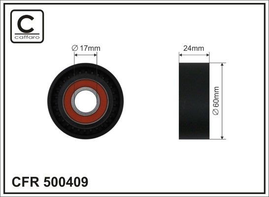 CAFFARO Tensioner pulley Article number: 500409 cheaply