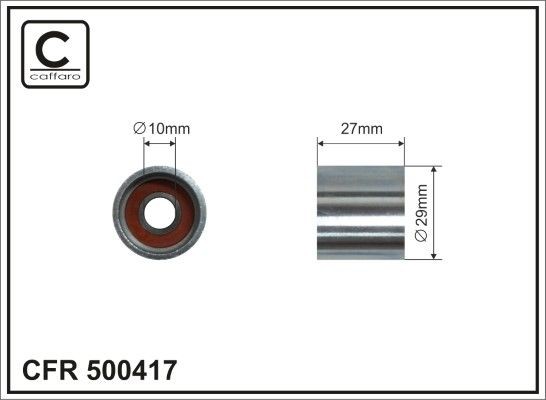 CAFFARO Deflection / Guide Pulley, v-ribbed belt Article number: 500417 cheaply