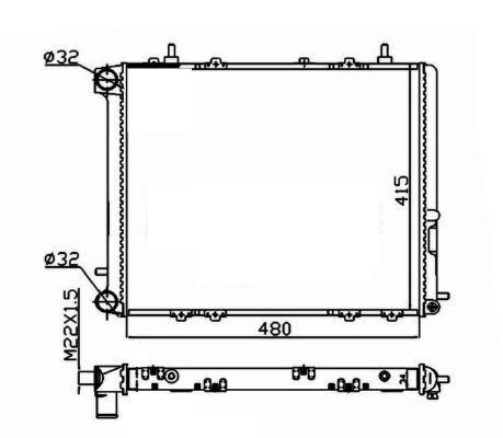 NRF Engine radiator Article number: 507352A cheaply
