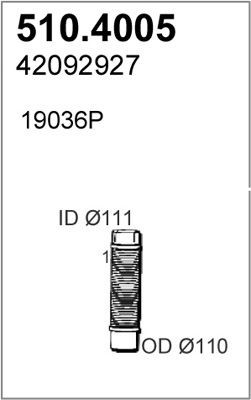ASSO Flex Hose, exhaust system Article number: 510.4005 cheaply