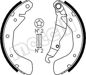 METELLI Brake Shoe Set Article number: 53-0309 cheaply