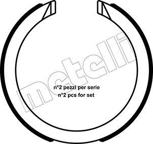 METELLI Handbrake shoes Article number: 53-0491 cheaply