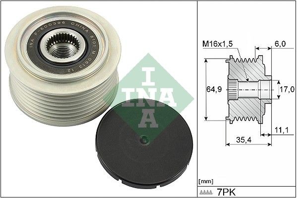 INA Alternator Freewheel Clutch Article number: 535 0294 10 cheaply