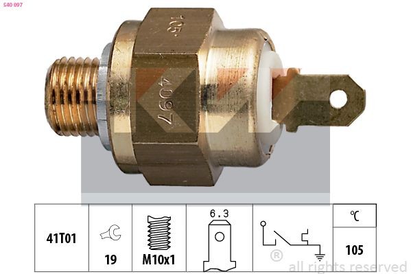 KW 540 097 Temperature Switch, coolant warning lamp LT 2.4 TD Syncro 95 PS Diesel 1996