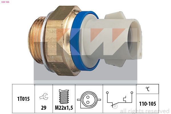 KW Temperature Switch, radiator fan Article number: 550 165 cheaply