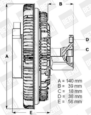 BERU Kobling, kølerventilator Varenummer: LK001 billige