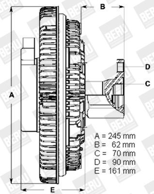 BERU Kobling, kølerventilator Varenummer: LK028 billige