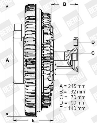 BERU Kobling, kølerventilator Varenummer: LK030 billige