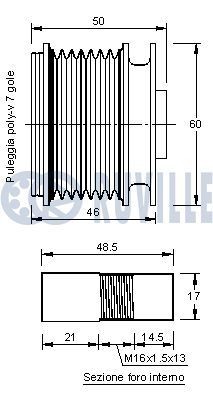 RUVILLE Alternator Freewheel Clutch Article number: 57123 cheaply