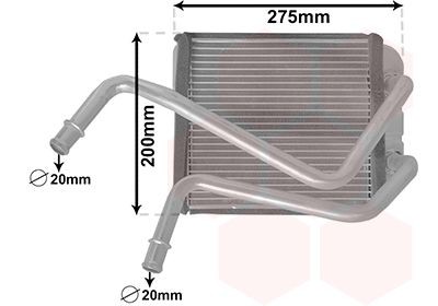VAN WEZEL Heater matrix Article number: 58006378 cheaply