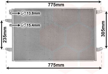 VAN WEZEL Air conditioning condenser Article number: 58015709 cheaply
