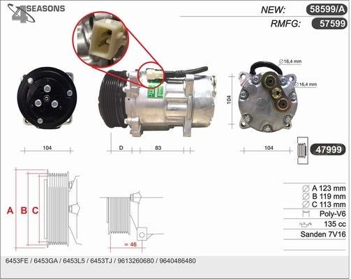 AHE Air conditioning compressor Article number: 58599/A cheaply