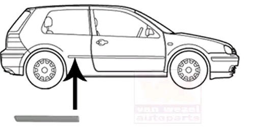 VAN WEZEL Trim / Protective Strip, sidewall Article number: 5888410 cheaply