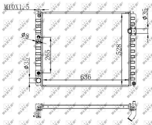 NRF Engine radiator Article number: 59147 cheaply