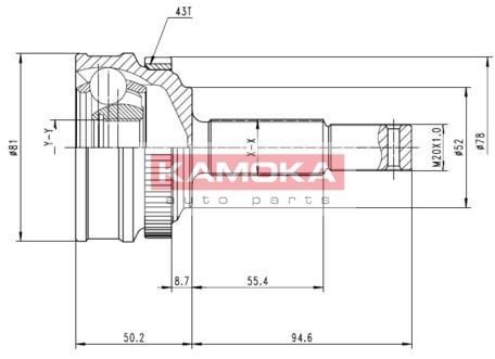 KAMOKA Joint kit, drive shaft Article number: 6236 cheaply