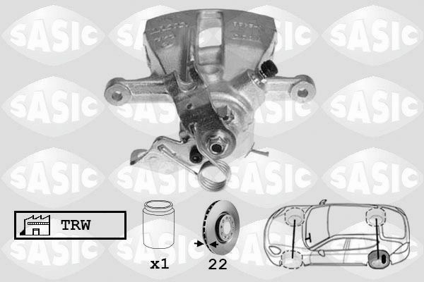 SASIC Brake caliper Article number: 6506134 cheaply