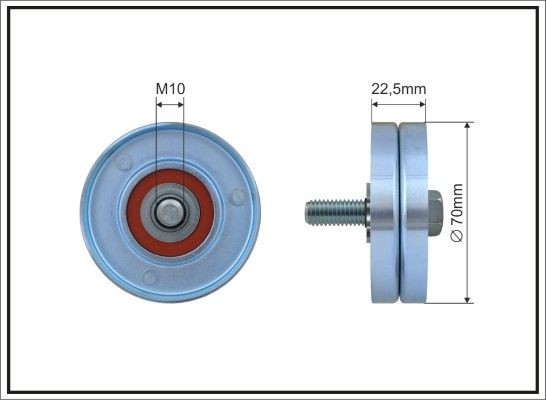 CAFFARO Deflection / Guide Pulley, v-ribbed belt Article number: 67-90 cheaply