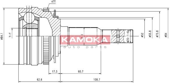 KAMOKA Joint kit, drive shaft Article number: 6746 cheaply