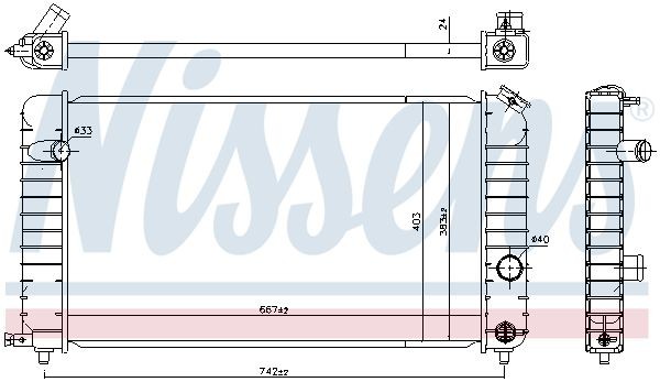 NISSENS Engine radiator Article number: 691953 cheaply