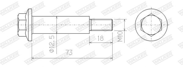 WALKER Bolt, exhaust system Article number: 83149 cheaply
