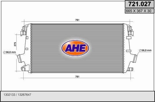 AHE Intercooler Article number: 721.027 cheaply