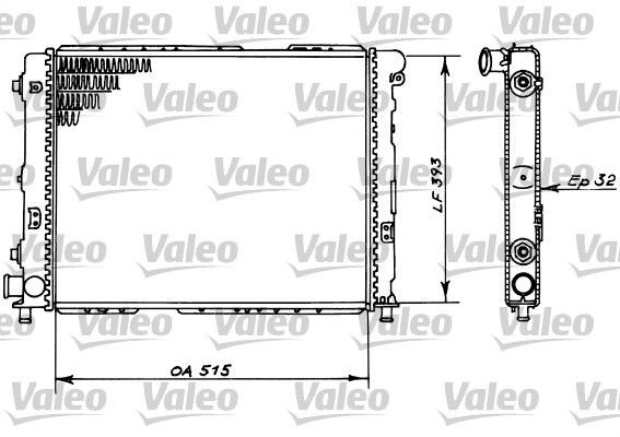 VALEO Engine radiator Article number: 730537 cheaply