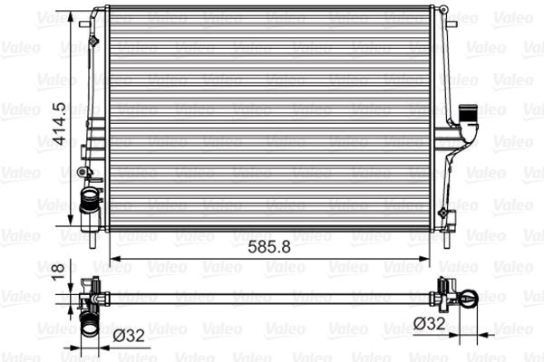 VALEO Radiaator, mootorijahutus Artikli number: 735635 soodsalt