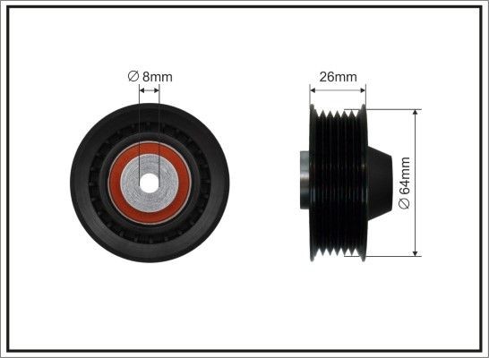 CAFFARO Deflection / Guide Pulley, v-ribbed belt Article number: 80-12 cheaply
