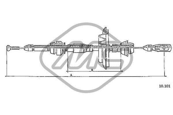 Metalcaucho Throttle cable Article number: 80601 cheaply