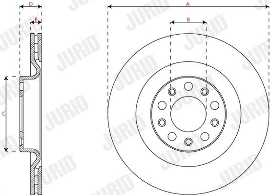JURID Rivet, drum brake lining Article number: 8102060020 cheaply