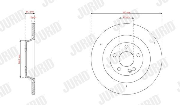 JURID Rivet, drum brake lining Article number: 8102080021 cheaply