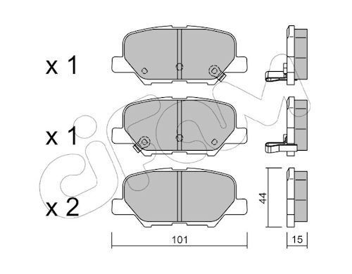 CIFAM Brake pad set Article number: 822-995-0 cheaply