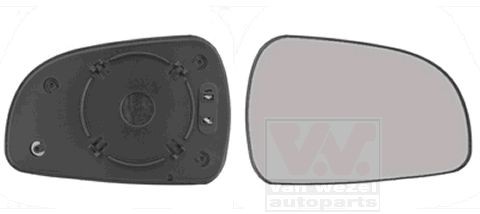 VAN WEZEL Mirror Glass, outside mirror Article number: 8245838 cheaply