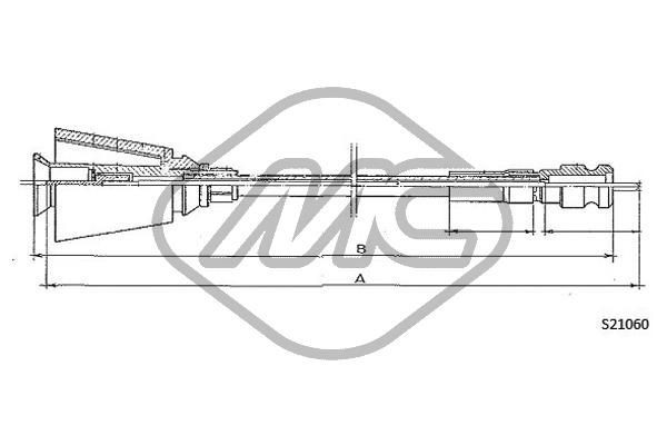 Metalcaucho Speedometer cable Article number: 82748 cheaply