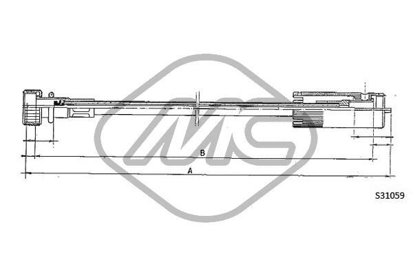 Metalcaucho Speedometer cable Article number: 83668 cheaply